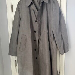 Gray Houndstooth Long Coat